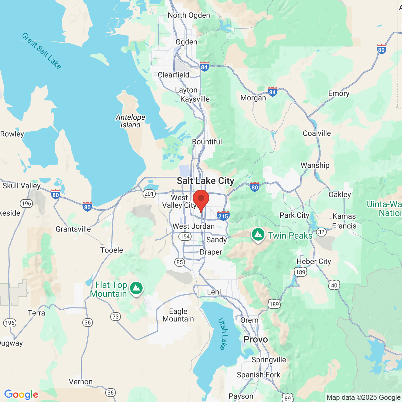 Google map image of our location in 597 W 5300 S Murray, UT