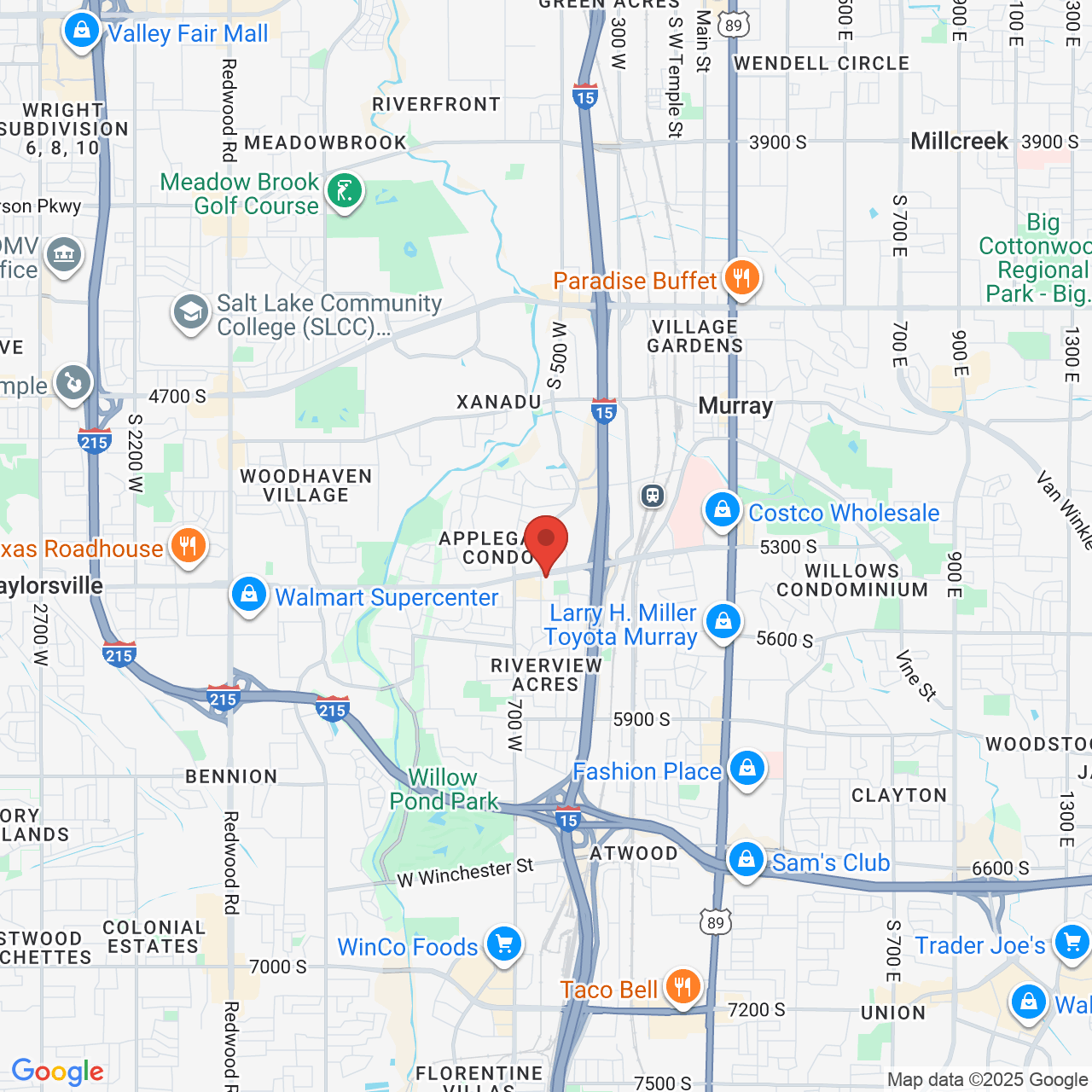 Google map image of our location in 597 W 5300 S Murray, UT