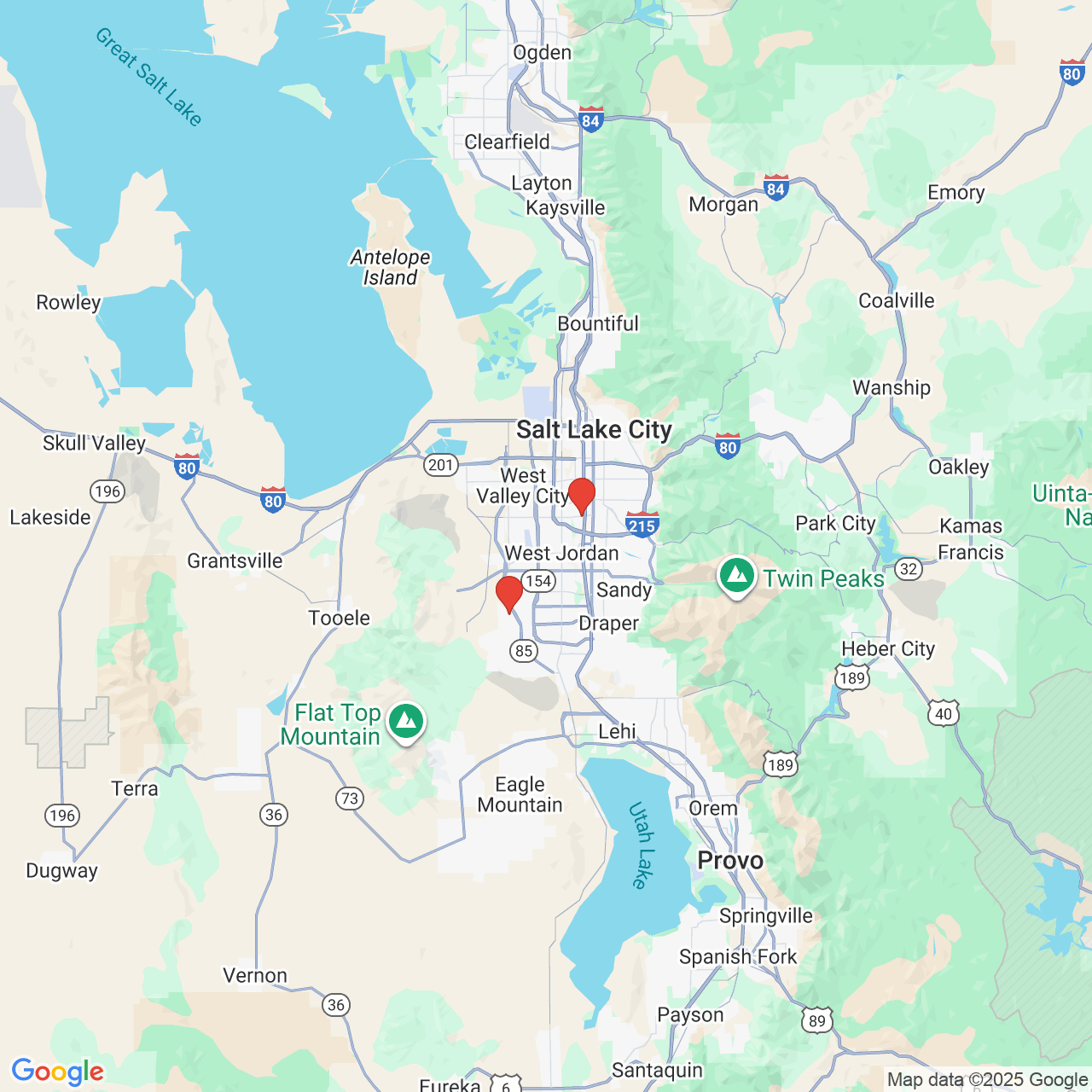 Google map image of our locations